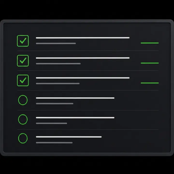 Checklist projet sur mesure
